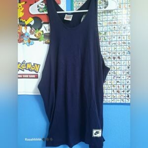Vintage 1980s Nike Tank Top Large Dark Blue